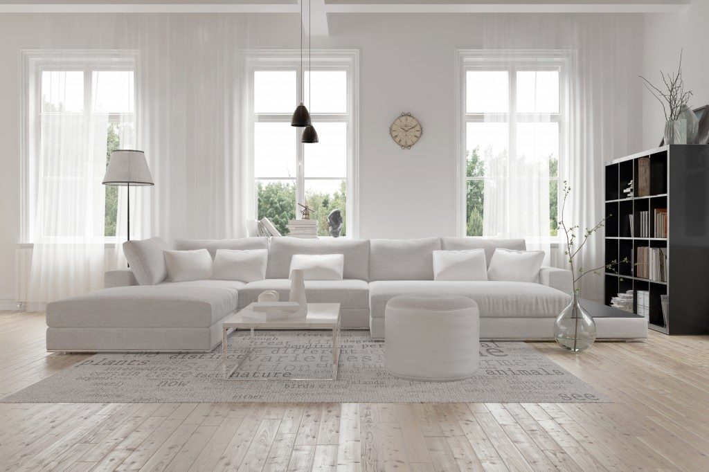white minimalist house theme