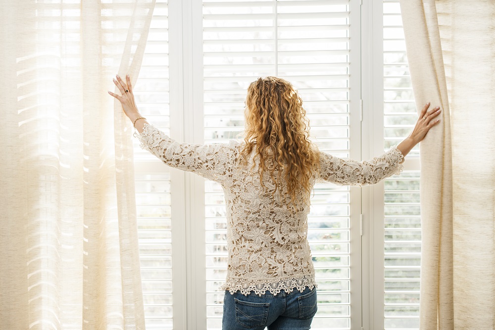 girl front of window