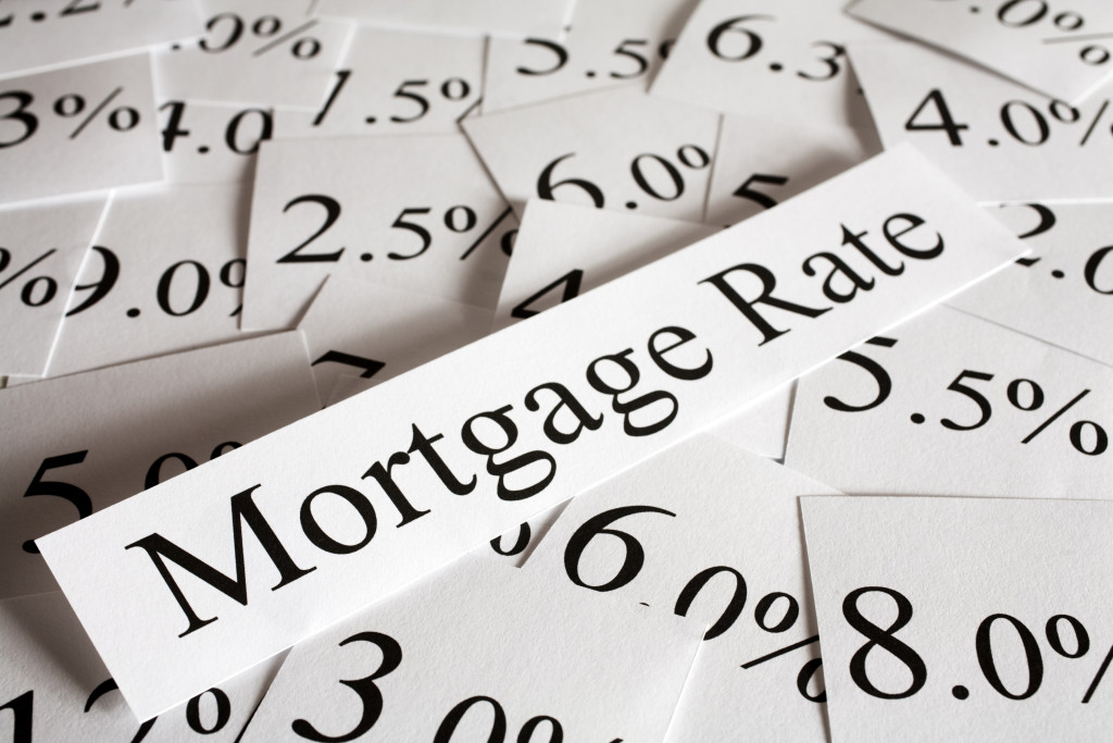 variable mortgage rates printed in pieces of paper