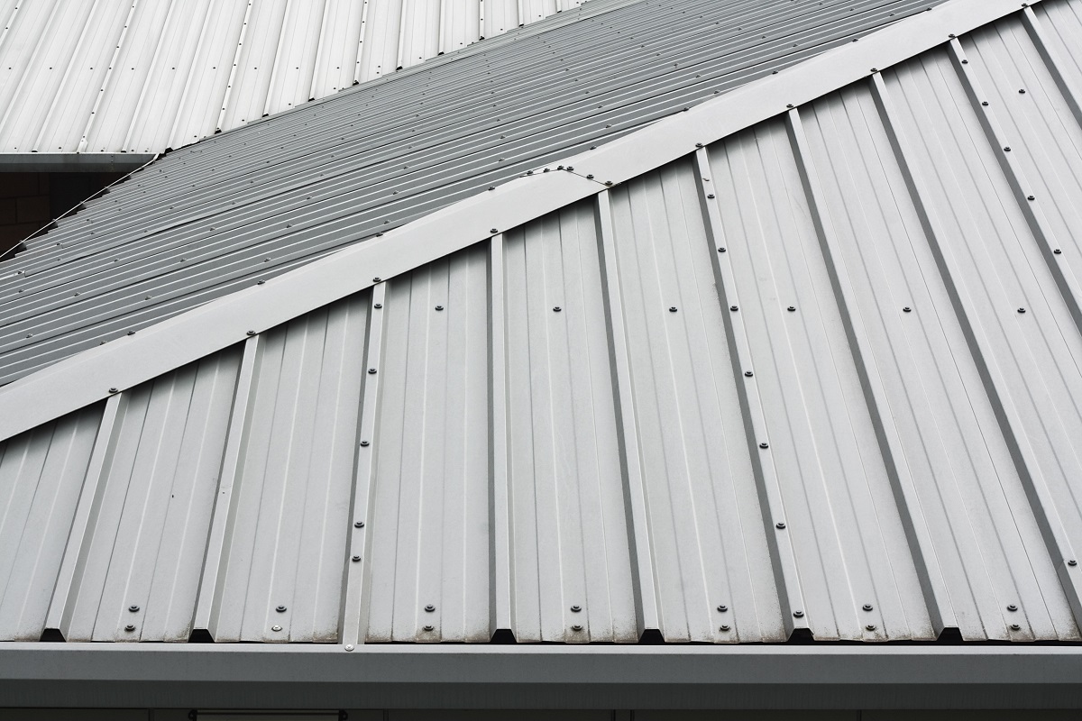 architectural detail of metal roofing